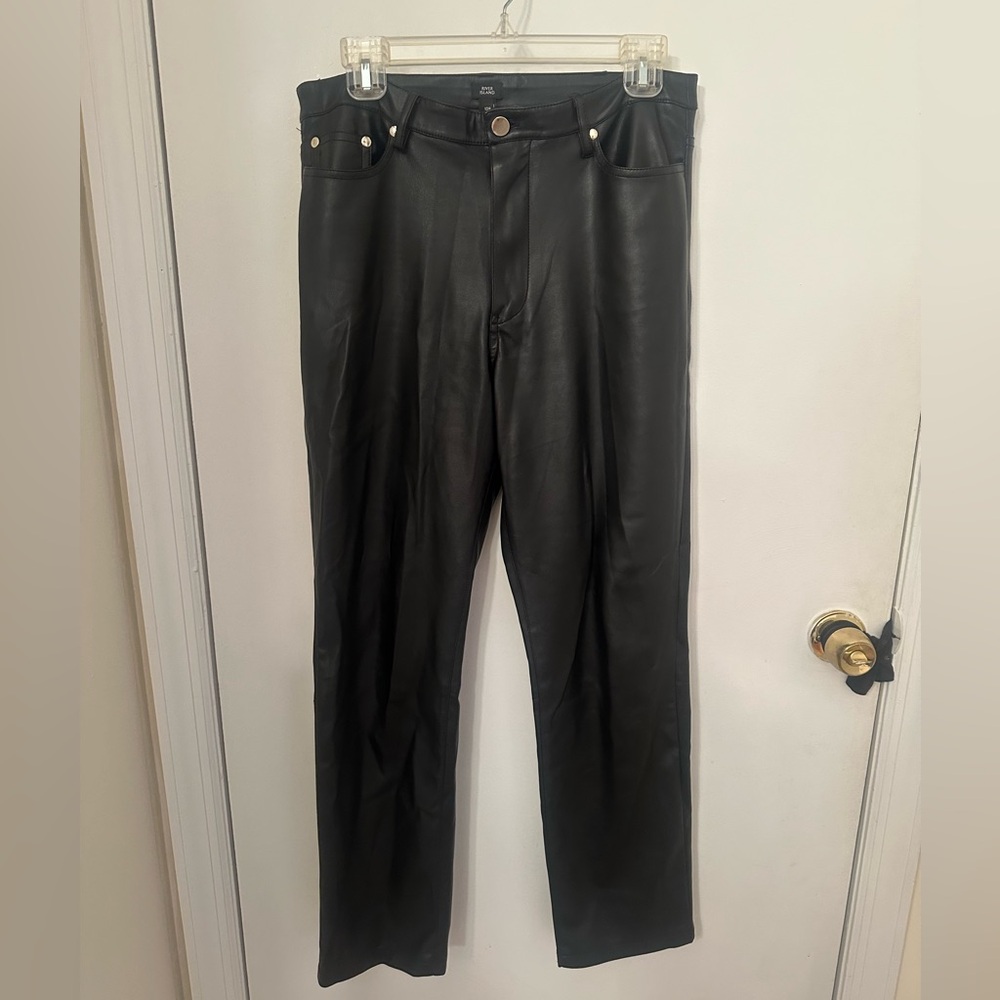 River Island women’s Faux Leather straight leg Pants